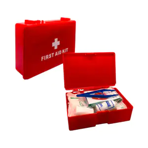 Kit básico de primeros auxilios con cinta, tijeras, mantas, banditas,…