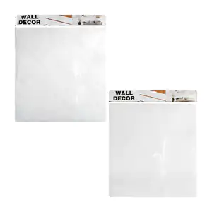 Paquete con 5 láminas de papel tapiz, diseño mármol blanco-rayas gris…