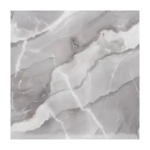 Paquete con 5 láminas de papel tapiz con diseño de mármol gris, 60x60…