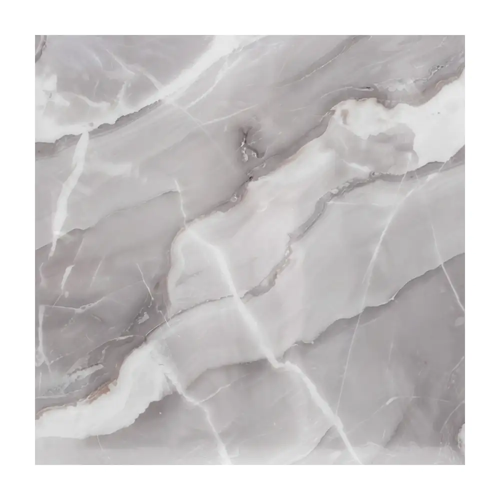 Paquete con 5 láminas de papel tapiz con diseño de mármol gris, 60x60…