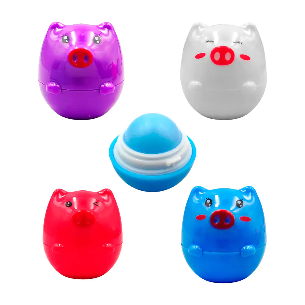 1pz bálsamo hidratante de labios mágico en forma de puerquito, varied…