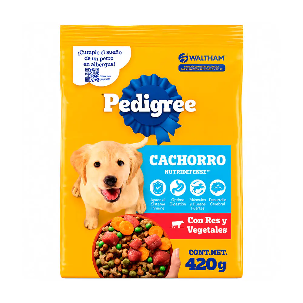 1pz bolsa de croquetas pedigree para cachorros sabor res y vegetales,…