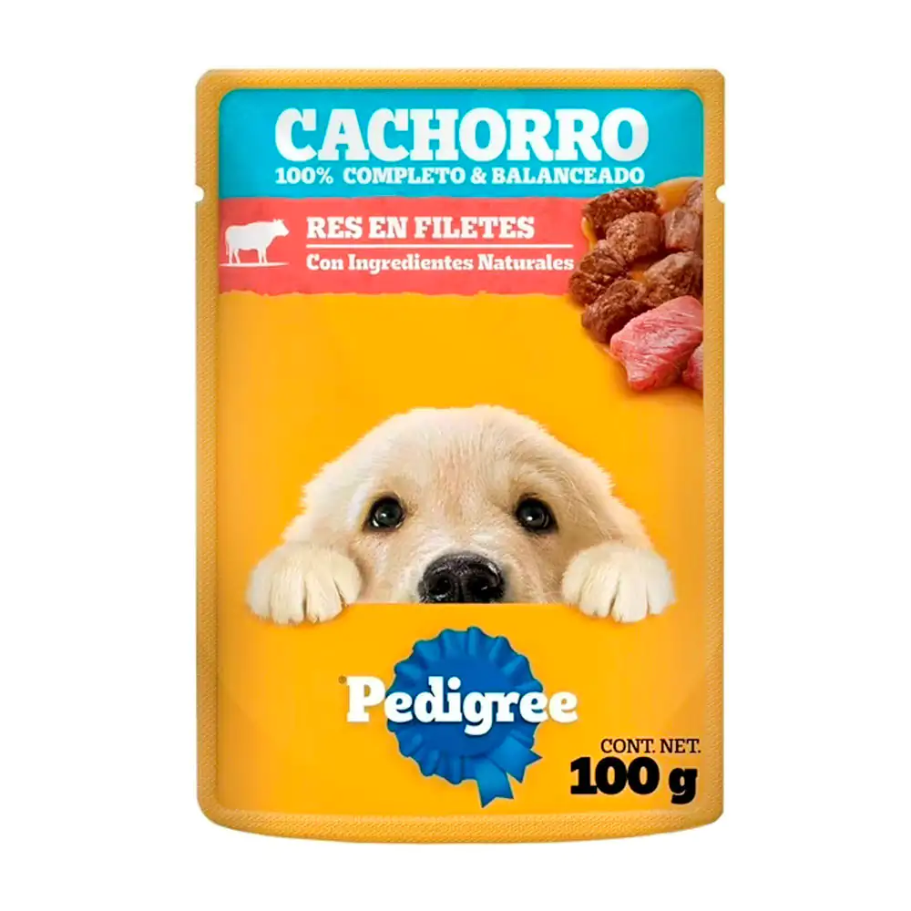 1pz alimento húmedo pedigree para razas pequeñas, sabor res en filete…