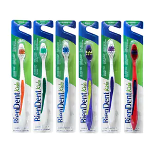 1pz cepillo de dientes biendent para niños con cerdas suaves, varieda…