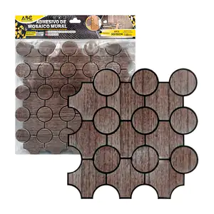 Paquete con 6 láminas para pared, 30x30cm con diseño de círculos inte…