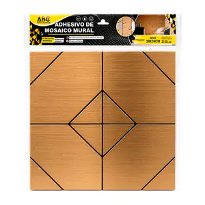 Paquete con 6 láminas para pared, 30x30cm, diseño geométrico con efec…