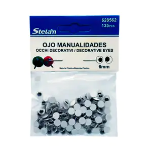 Paquete con 135 mini ojos decorativos para manualidades de 6mm