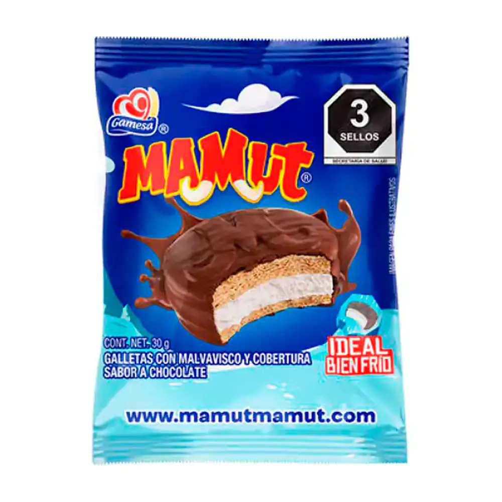 Galleta mamut malvavisco con galleta y cubierta de chocolate, 30g / 6…