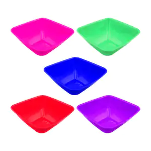 Bowl tipo botanero cuadrado de plástico, 21x21x9cm, variedad de color…