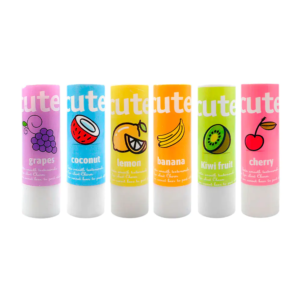 1pz bálsamo labial mágico humectante, variedad de frutas y aromas / 6…