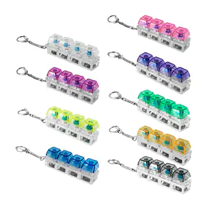 Llavero antiestres tipo teclado numérico con luces rgb, variedad de c…