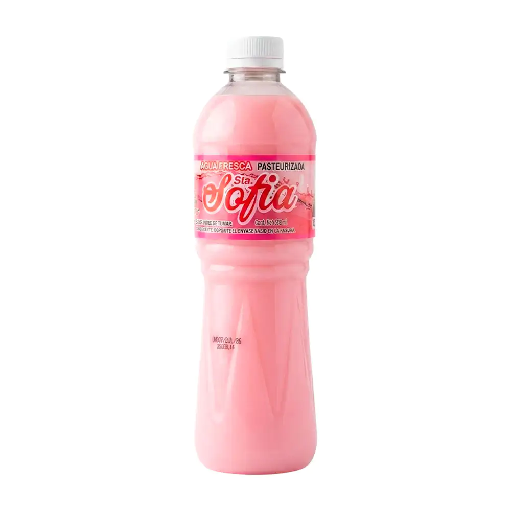 1pz agua fresca sabor horchata fresa, botella de 500ml / 702097
