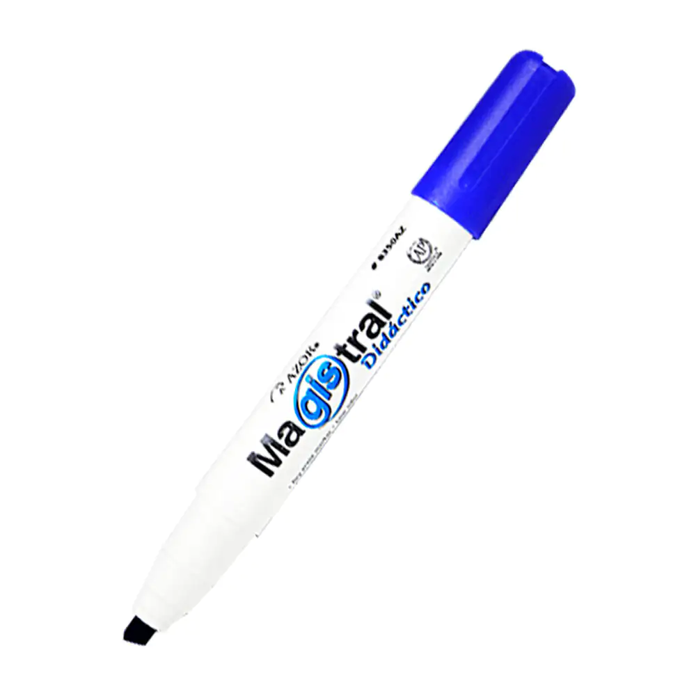 1pza marcador en color azul de punta gruesa para pizarrón blanco