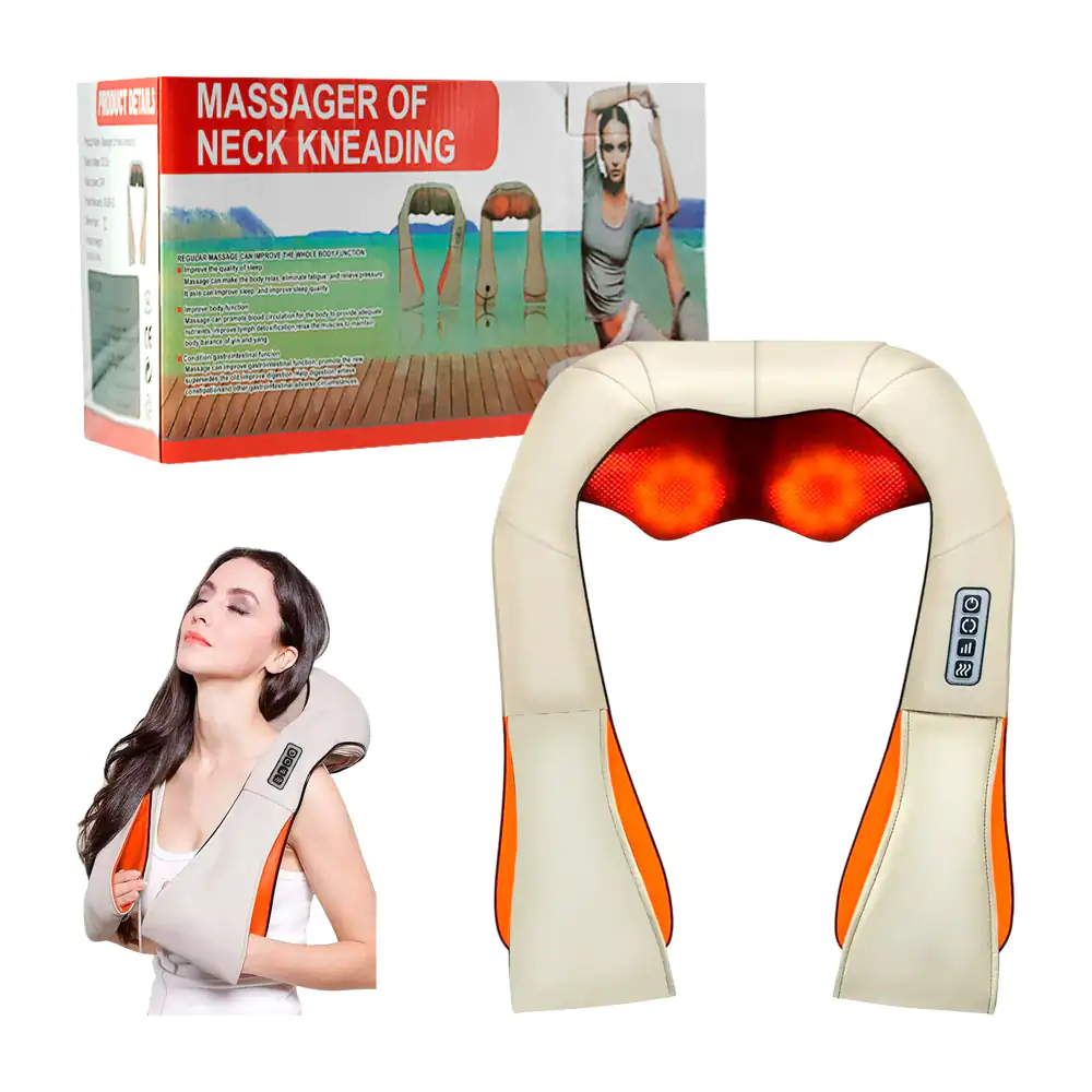 Masajeador para cuello, hombro y espalda con niveles de intensidad aj…