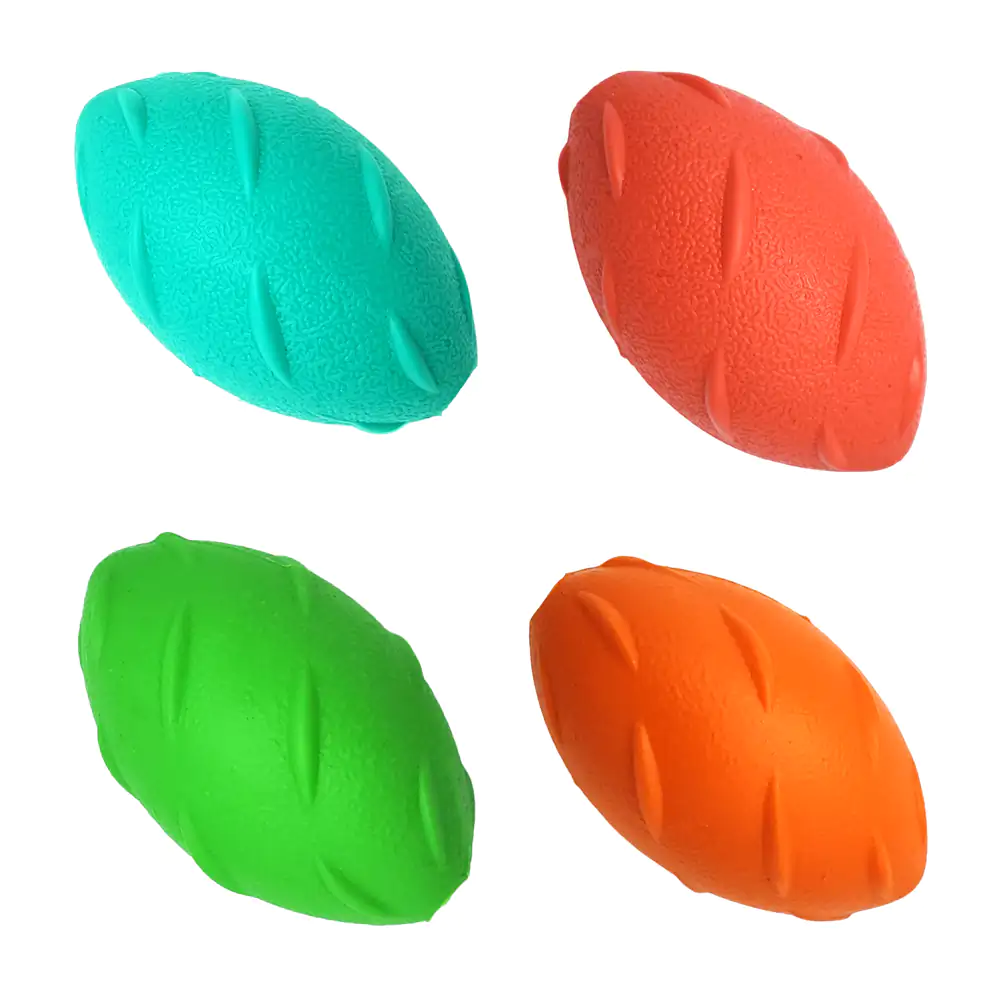Juguete chillón para mascota en forma de pelota ovalada con relieve, …
