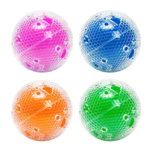 Juguete chillón para mascota en forma de pelota translúcida, diseño d…