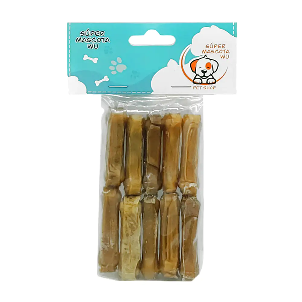 Paquete con 10 huesos pequeños de carnaza para perro / 73532