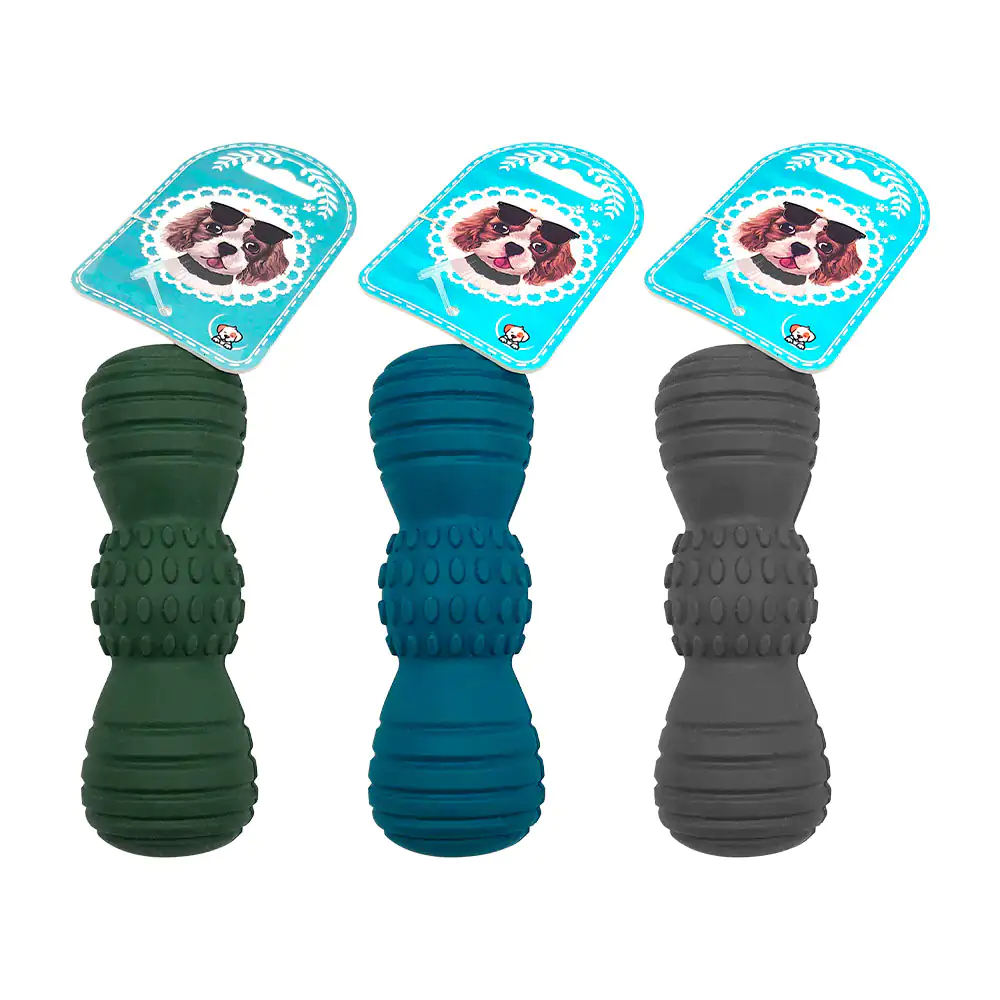 Juguete mordedera para mascota en forma de hueso de 12cm + ranura ide…