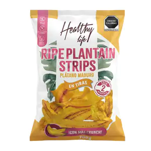 Bolsa strips de plátano maduro deshidratado healthy brand, 700g / 759…