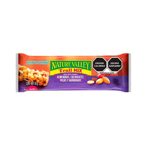 Barra de granola nature valley trail mix fruit y nut, frutas deshidra…