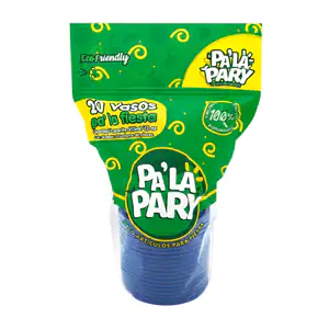 Paquete con 20 vasos de plástico, 20oz - 355ml para fiesta en tono az…