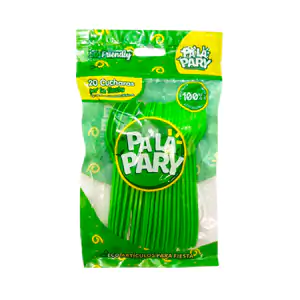 Paquete de 20 cucharas de plástico resistente en tono verde kiwi / 78…