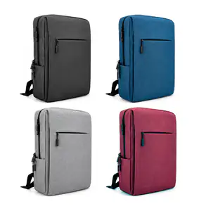 Mochila lisa con 3 compartimentos y puerto usb, variedad de colores /…