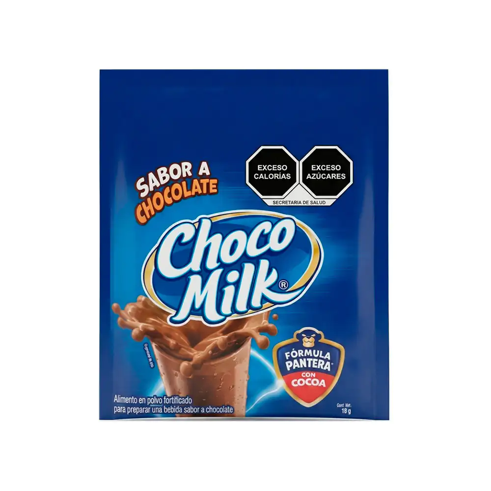 1pz Sobre choco milk, polvo para preparar bebidas, sabor chocolate, 1…