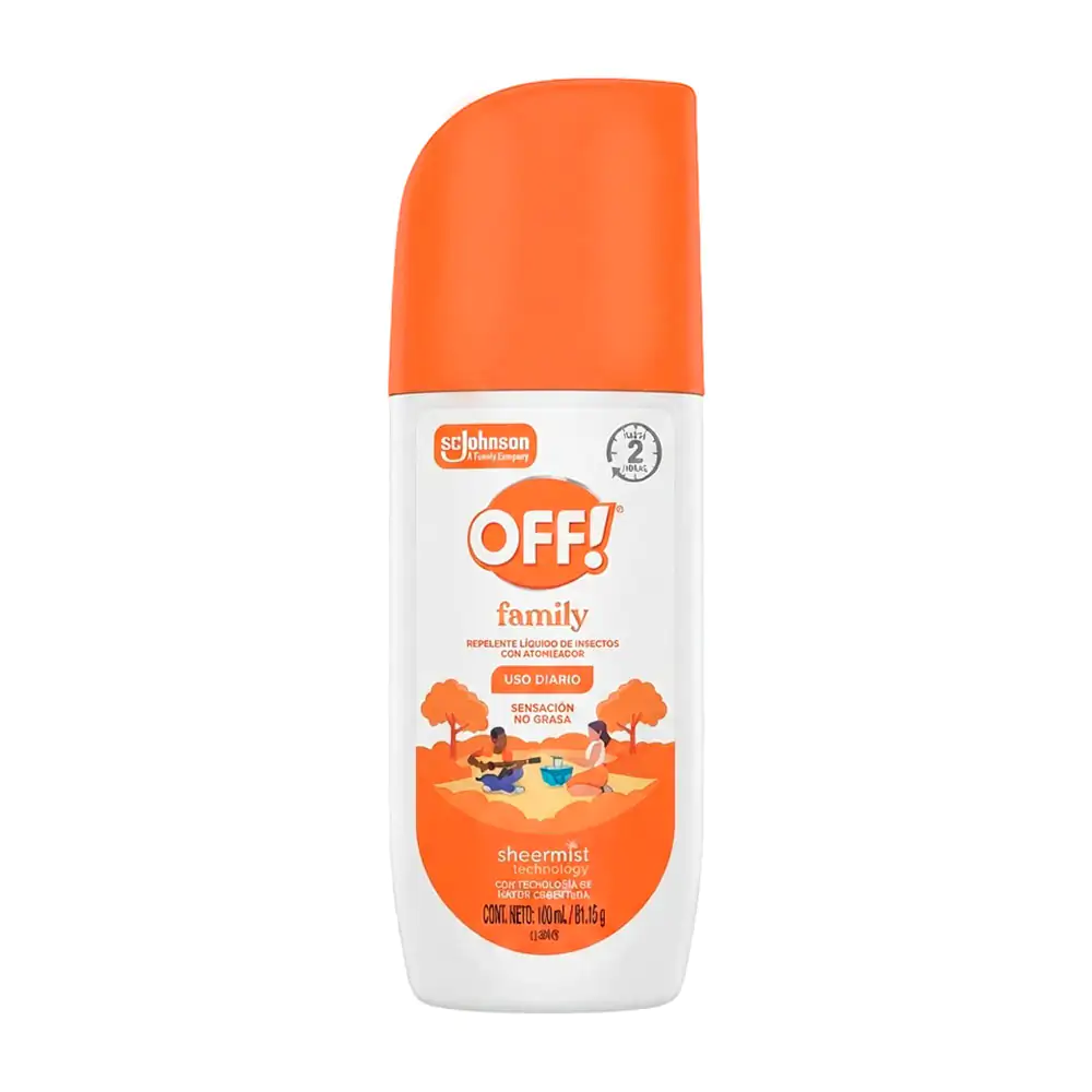 1pz crema repelente de insectos con atomizador off family con aloe ve…