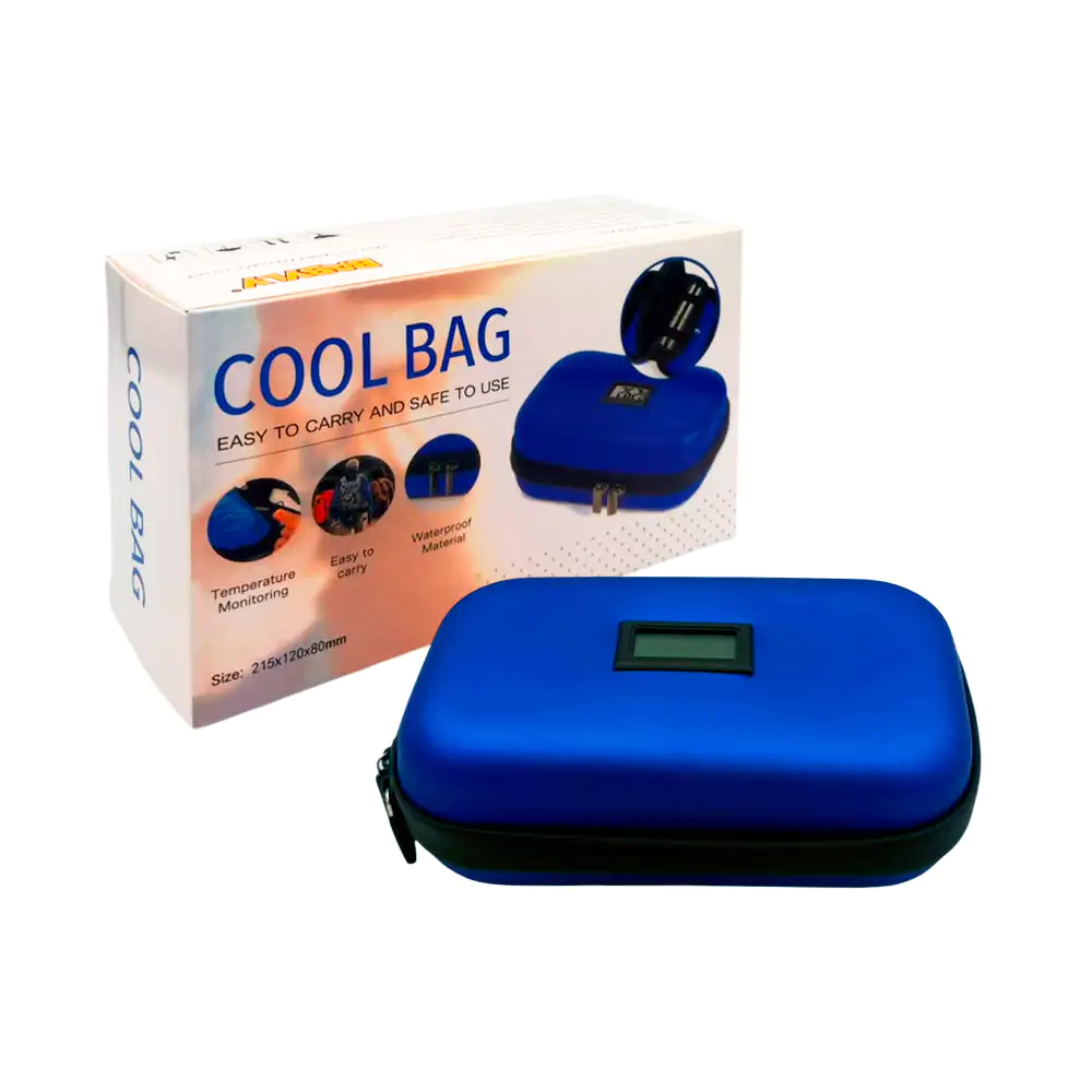 Estuche tipo lonchera térmica con indicador de temperatura y 2 mini c…