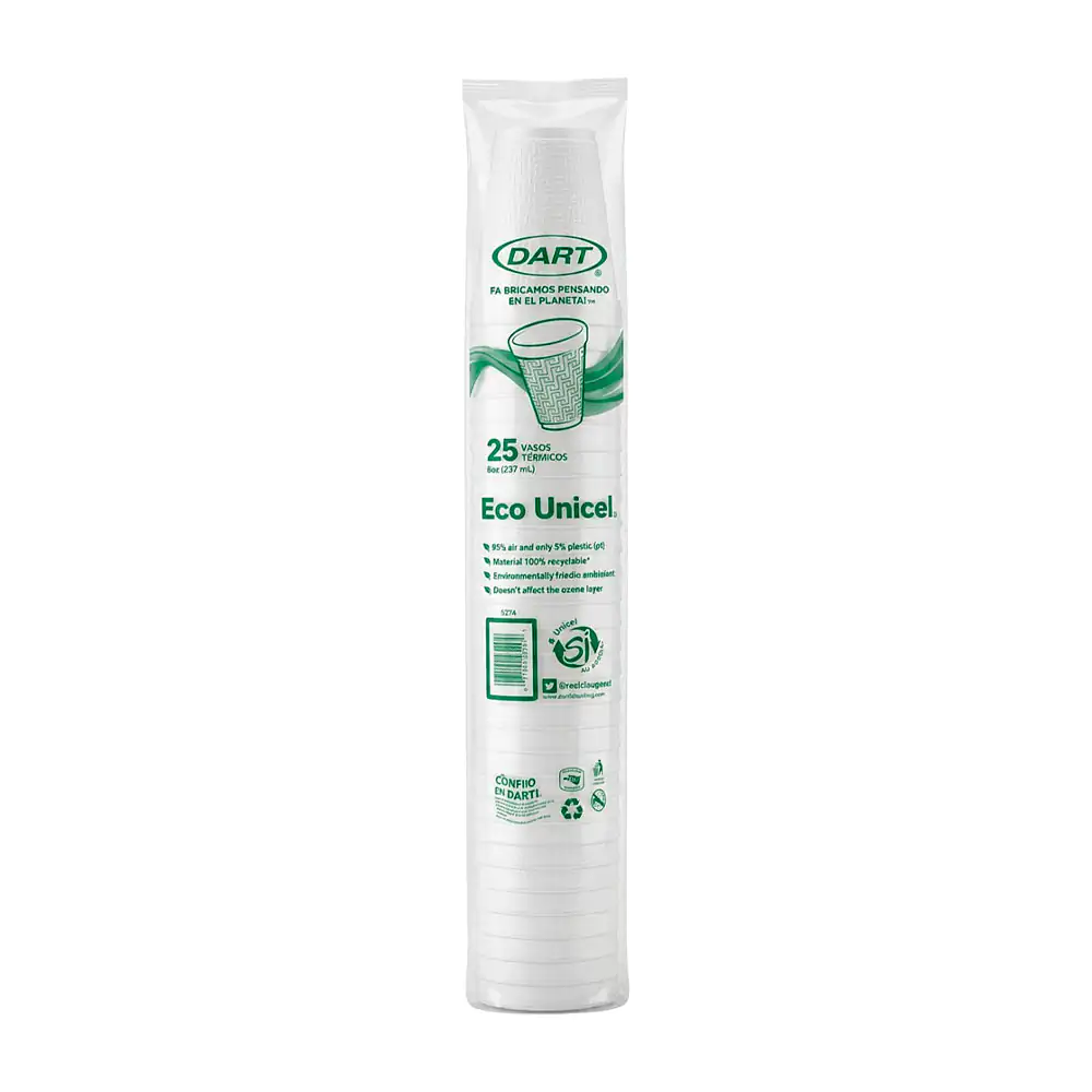 Paquete con 25 vasos térmicos dart de 237ml - #8 / vaso cafetero / 8j…