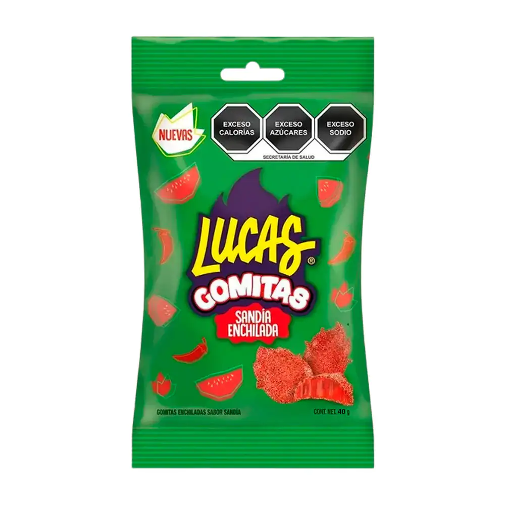 1pza Sobre gomitas enchiladas lucas sabor sandía 40g / 916187