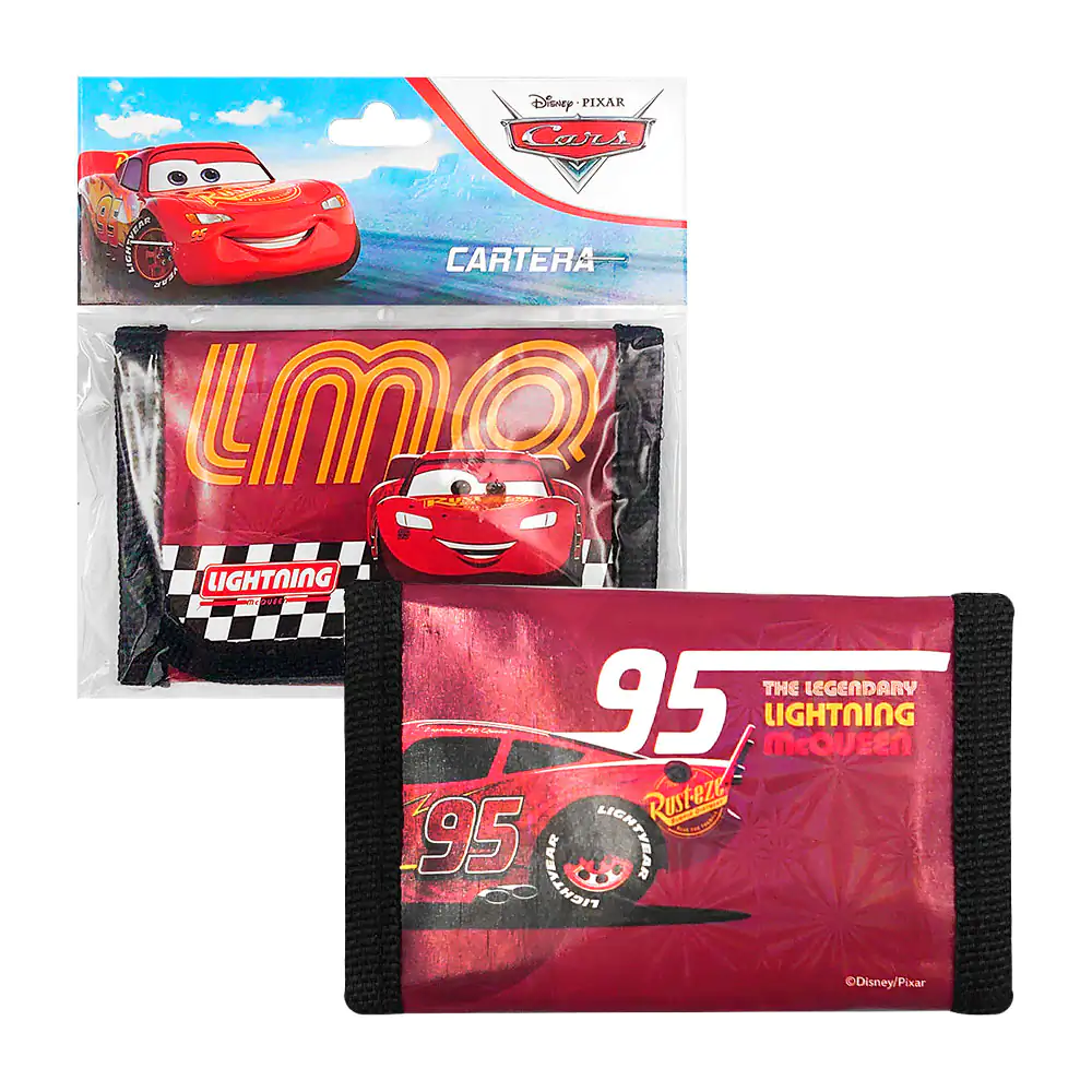 Cartera - billetera infantil, plastificada con estampado de cars + ve…