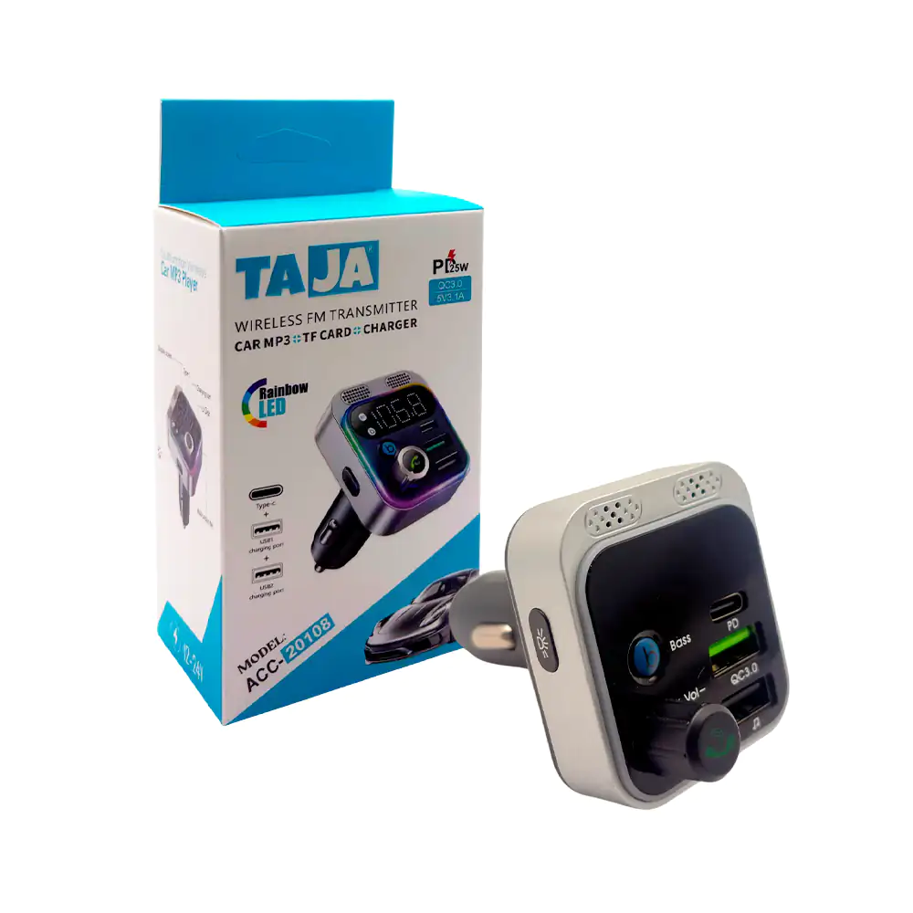 Plug receptor multimedia con conexión bluetooth, radio fm, manos libr…