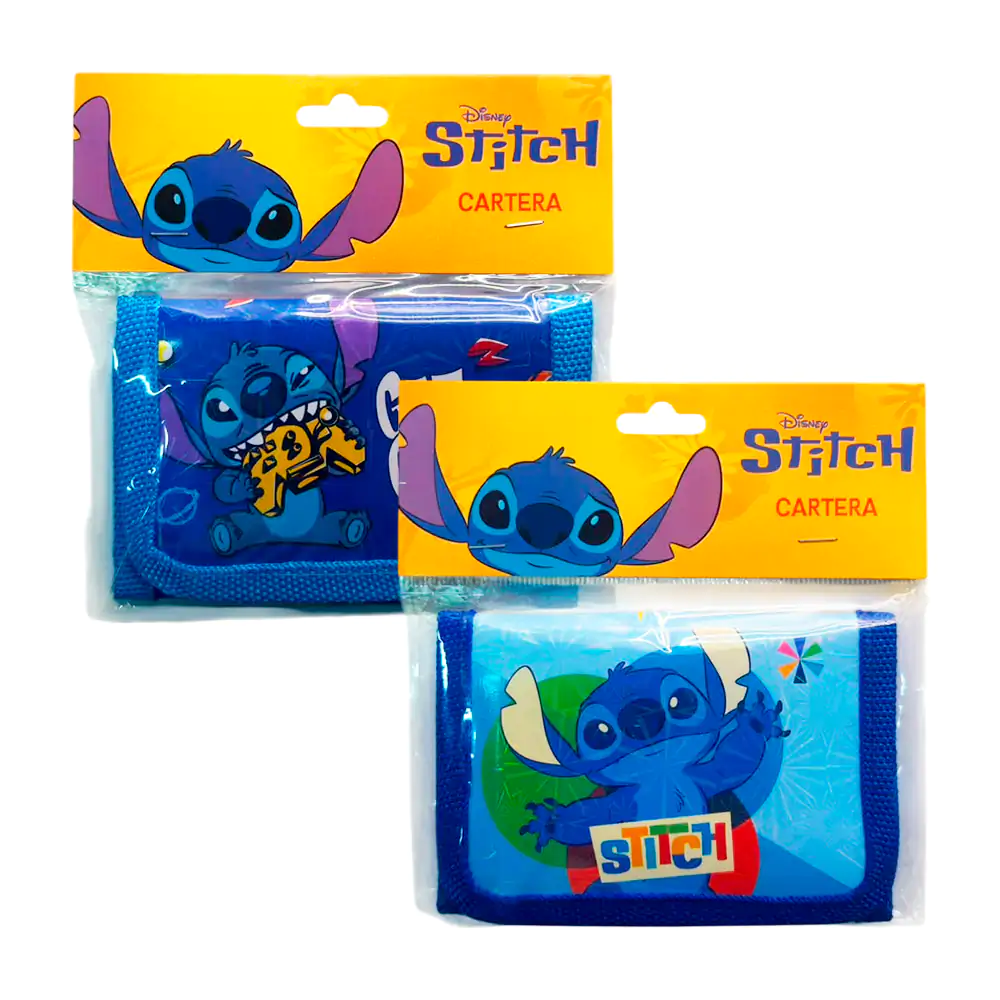 Cartera - billetera infantil, plastificada con estampado de stitch + …
