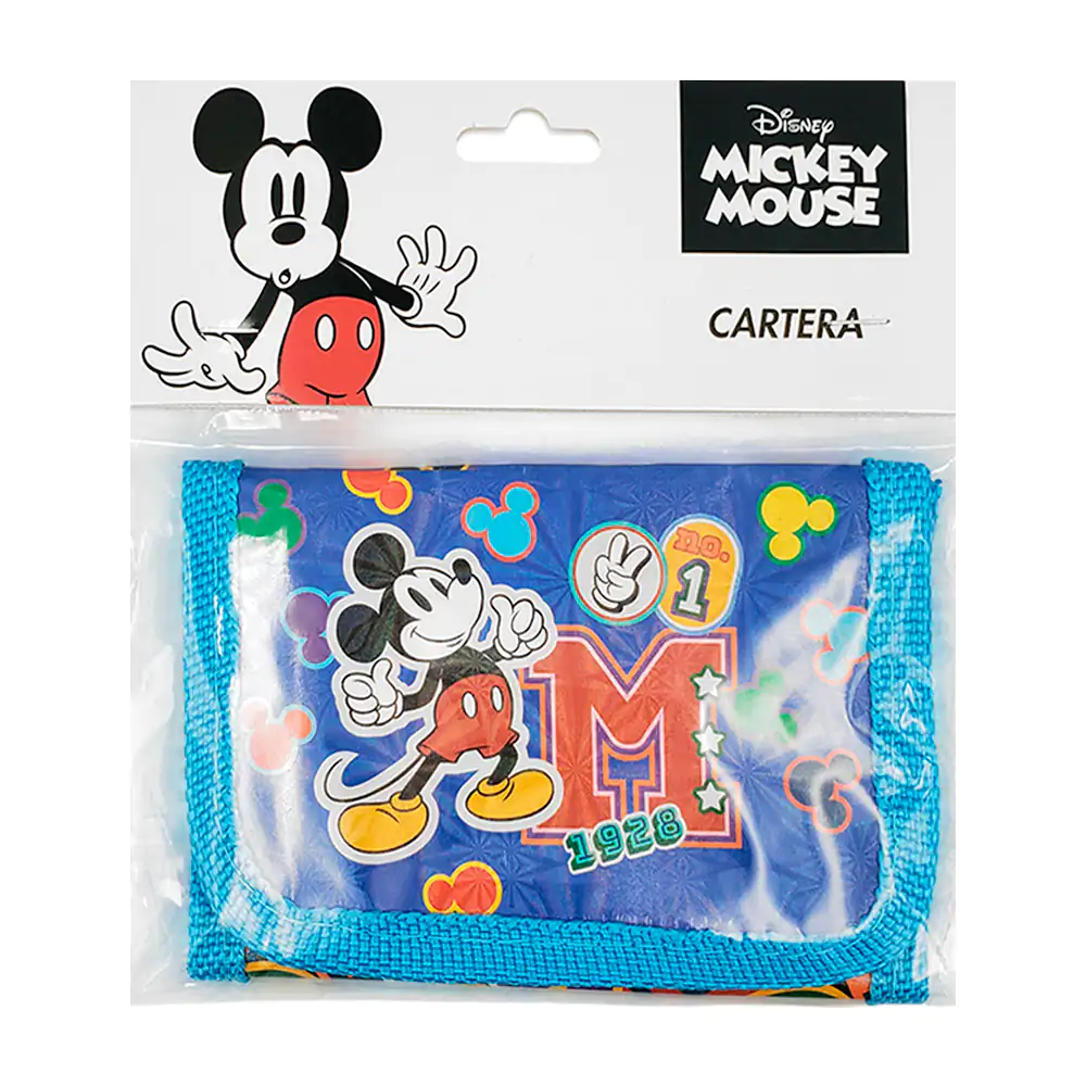 Cartera - billetera infantil, plastificada con estampado de mickey mo…