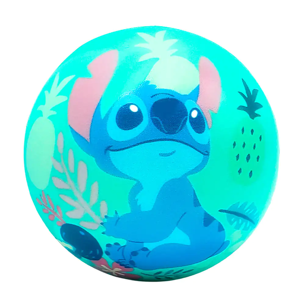 1pza Pelota de goma suave de 10cm con estampado de stitch