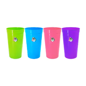 1pz Vaso de plástico liso aitana con capacidad de 1l, variedad de col…