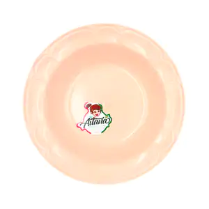1pz Plato semi hondo de plástico aitana con detalles grabados en colo…