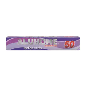 Rollo de papel aluminio aluhome reforzado, 50mts / alu-ref / aluminio…