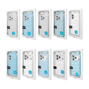 Funda protectora para celular de silicona con efecto acolchado y deco…