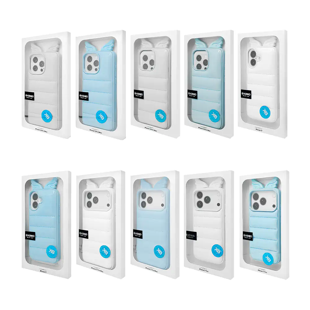 Funda protectora para celular de silicona con efecto acolchado y deco…