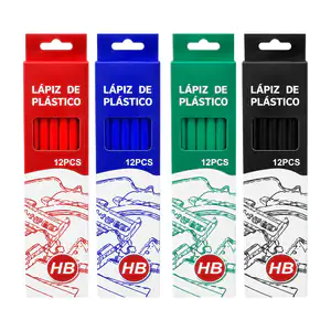 Caja con 12 lápices de madera con punta hb y estampado de color, vari…