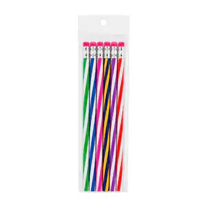 Paquete con 6 lápices flexibles de 18.5cm aprox, variedad de colores …