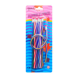 Blíster con 7 lápices flexibles de 18.5cm aprox, variedad de colores …