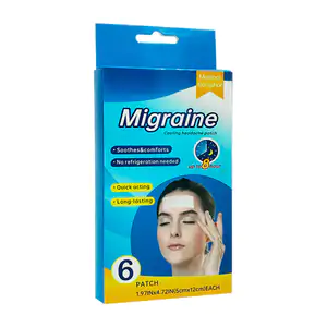 Paquete con 6 parches de gel frio para aliviar del dolor de cabeza