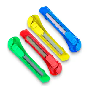 1pza cutter en colores semitransparentes con botón de seguridad / b81…