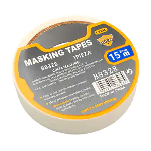 1pza Cinta masking tape de 15 metros con ancho de 2.4cm / b8328