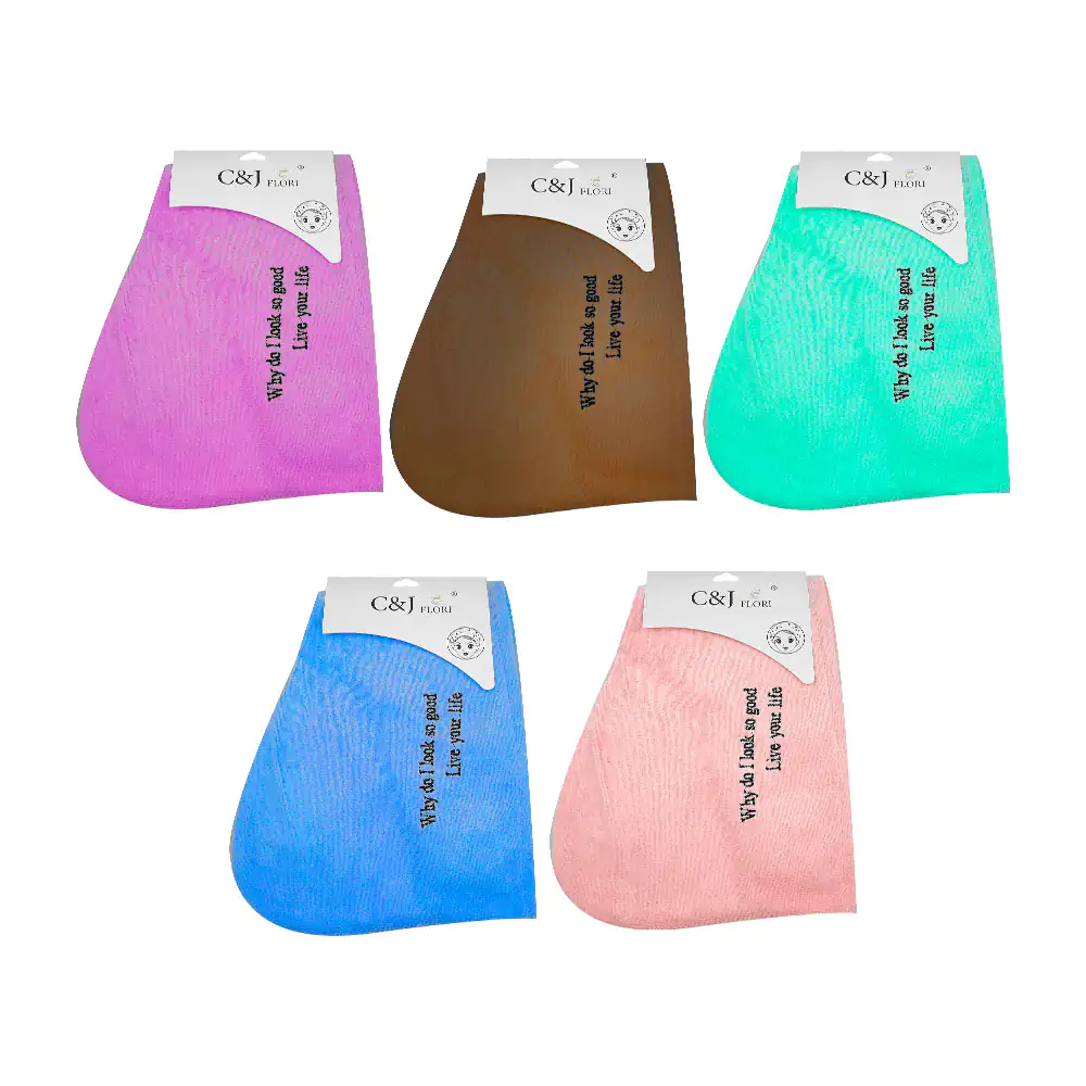 1pz gorro c&j flori de microfibra para cabello con bordado, variedad …
