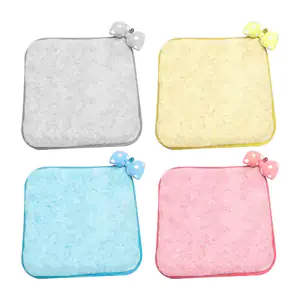 1pz Mini toalla facial c&j flori de microfibra con moño, 30x30, varie…